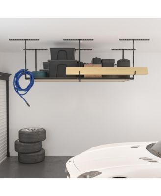 OHK Frame-Only OHK Series Ceiling Mounted Overhead Garage Storage Rack, Black — 48" X 96"