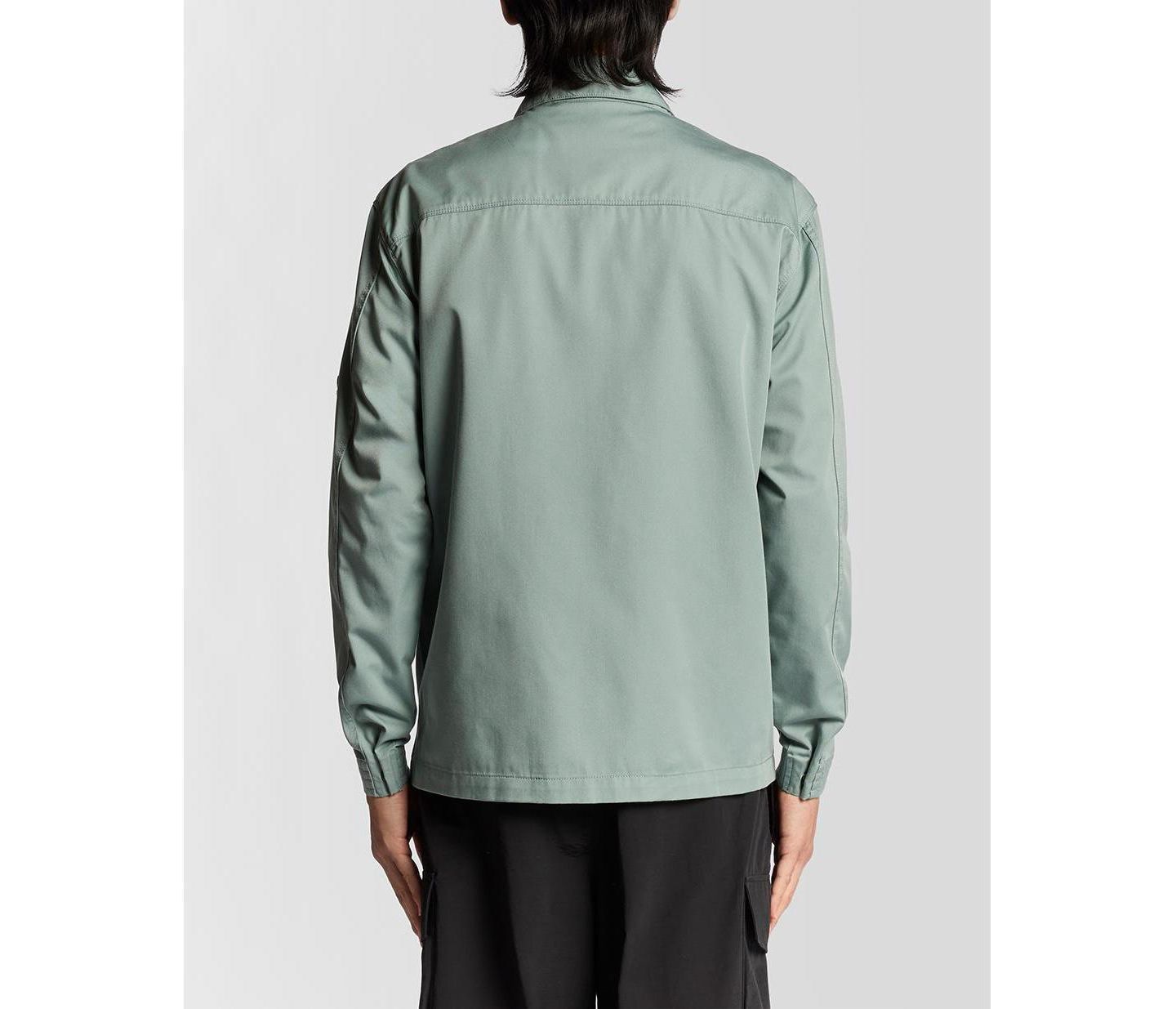 Мужская рубашка Lyle & Scott Long Sleeve Multi Pocket Overshirt, цвет: Мятный — фото 4