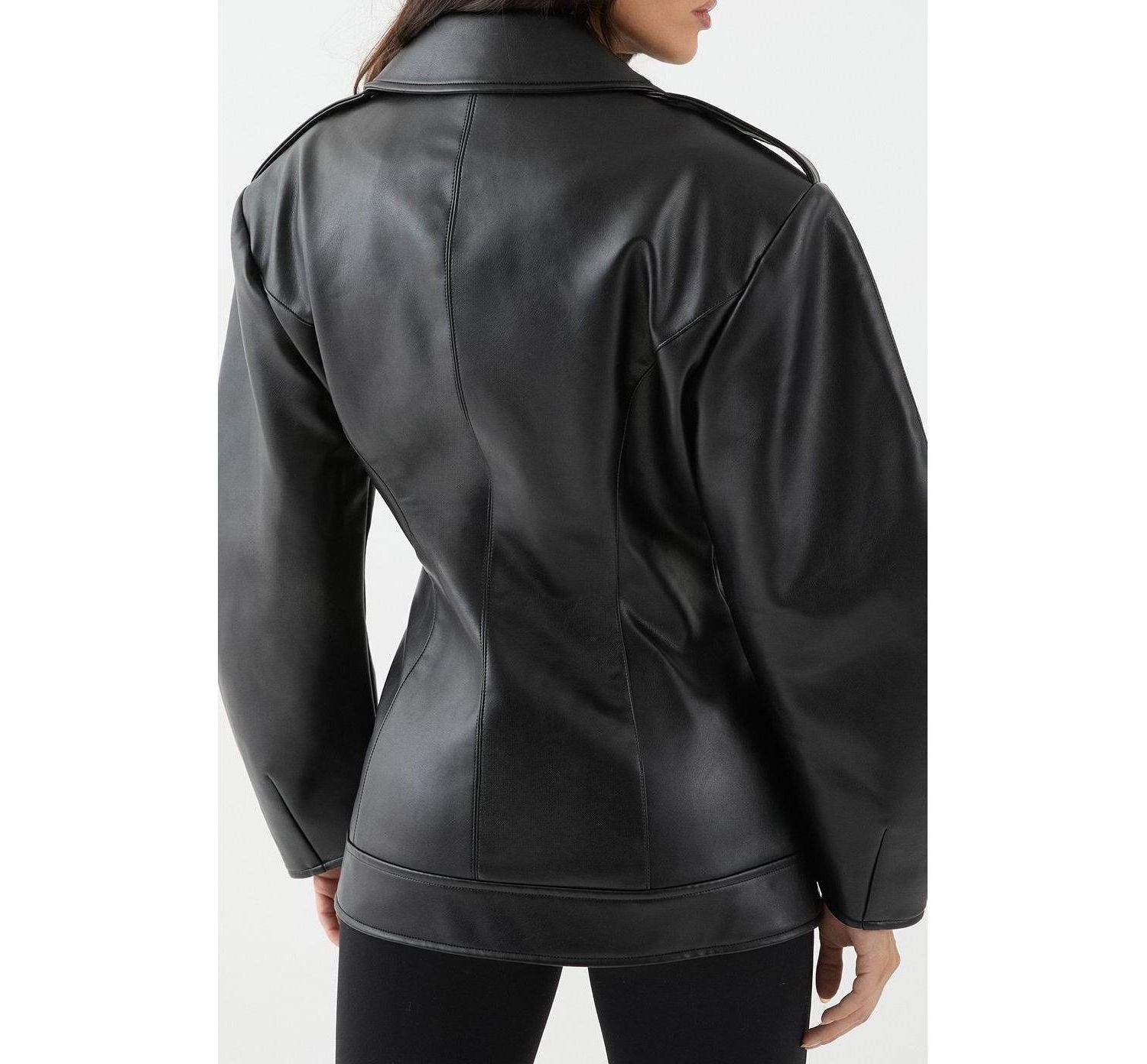 Women's Faux Leather Biker Jacket