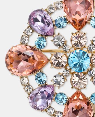 Crystal Cluster Flower Pin