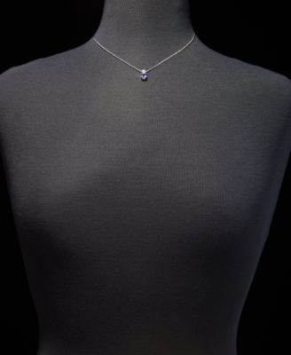 Cubic Zirconia Pendant Necklace, 16" + 3" extender