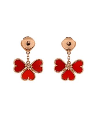 Sweet Alhambra Effeuillage Heart Earrings