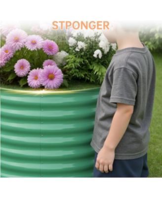 6x3x2 ft Galvanized Metal Raised Garden Bed, 24" Tall Planter Box, Rust-Resistant Outdoor Garden, Patio & Balcony