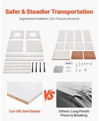 47.2" Hidden Litter Box Cabinet with 4 Doors & 2 Entries - Multi-Cat Wooden Washroom Furniture