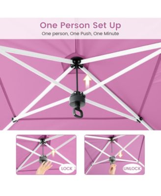 Pop-Up Canopy Tent with 6 Sidewalls, Instant Setup