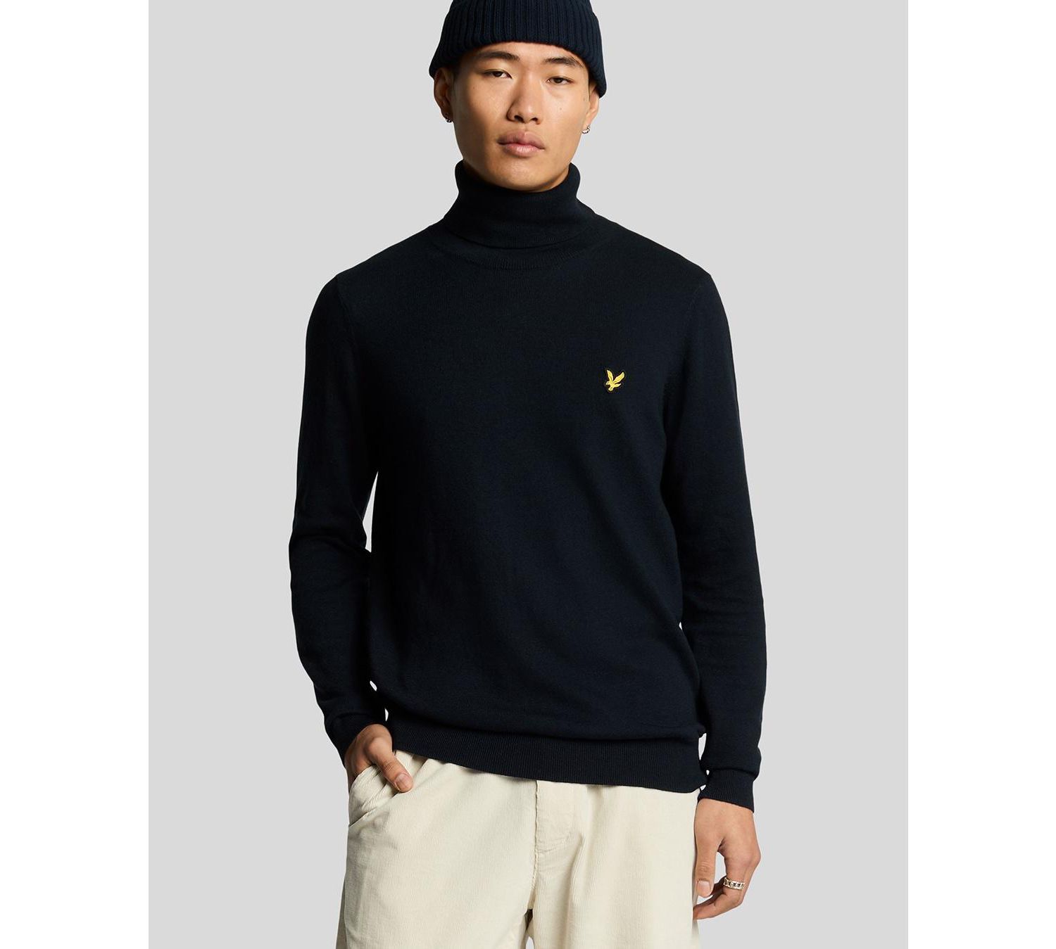 Men's Cotton Merino Turtleneck Sweater
