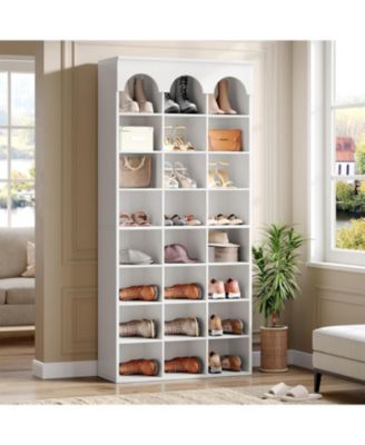 70.87" Tall Shoe Storage Cabinet with 24 Cubbies, Freestanding Shoes Rack Organizer