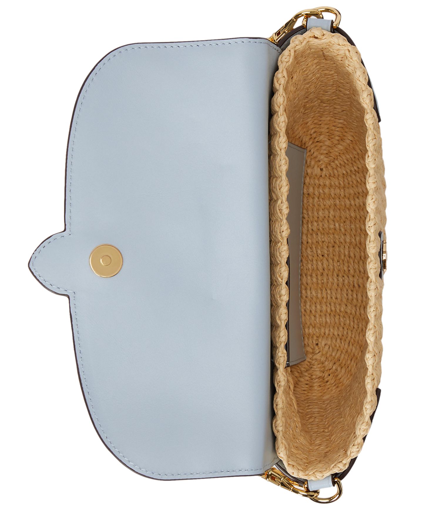 Женская сумка Lauren Ralph Lauren Lynden Small Straw-Leather Shoulder, цвет: Синий — фото 5