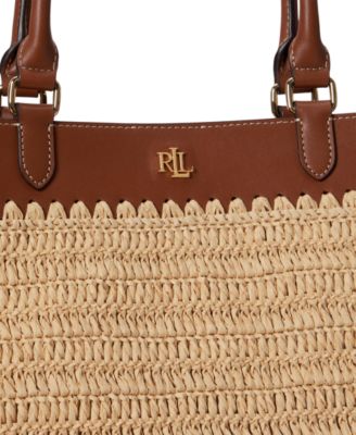 Leather Straw Extra-Large Kyla Tote Bag 