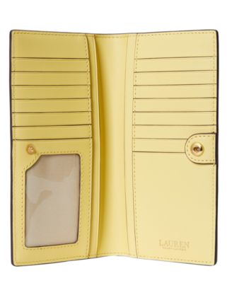 Crosshatch Leather Slim Snapped-Closure Wallet