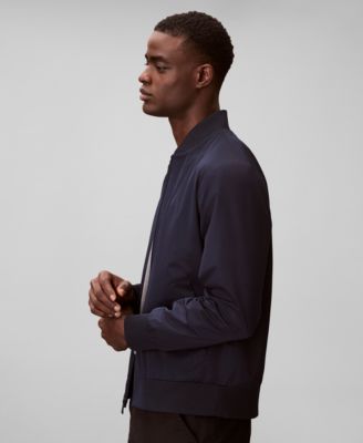 Men's Birdseye Round Collar Bomber Jacket