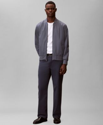 Men's Birdseye Round Collar Bomber Jacket