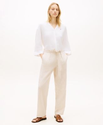 Women's Belted Tapered Pants