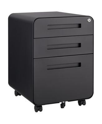 3 Drawer Mobile File Cabinet, Under Office Desk Metal Filing Cabinet with 5 Wheels, Versatile Storage Cabinet for Legal/Letter/A4 Files