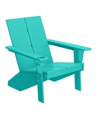 8-Piece Modern Poly Folding Adirondack Chair Set