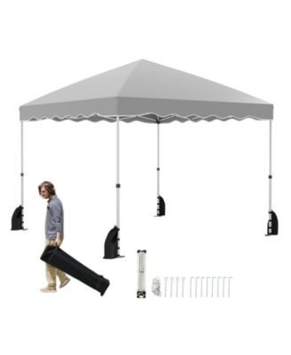 Foldable 10x10 ft Pop-Up Canopy Tent with Wheeled Carry Bag