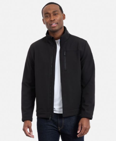 Мужская куртка Calvin Klein Water Resistant Softshell, цвет: Чёрный
