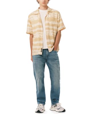 Men's Tie-Dye Stripe Camp Shirt