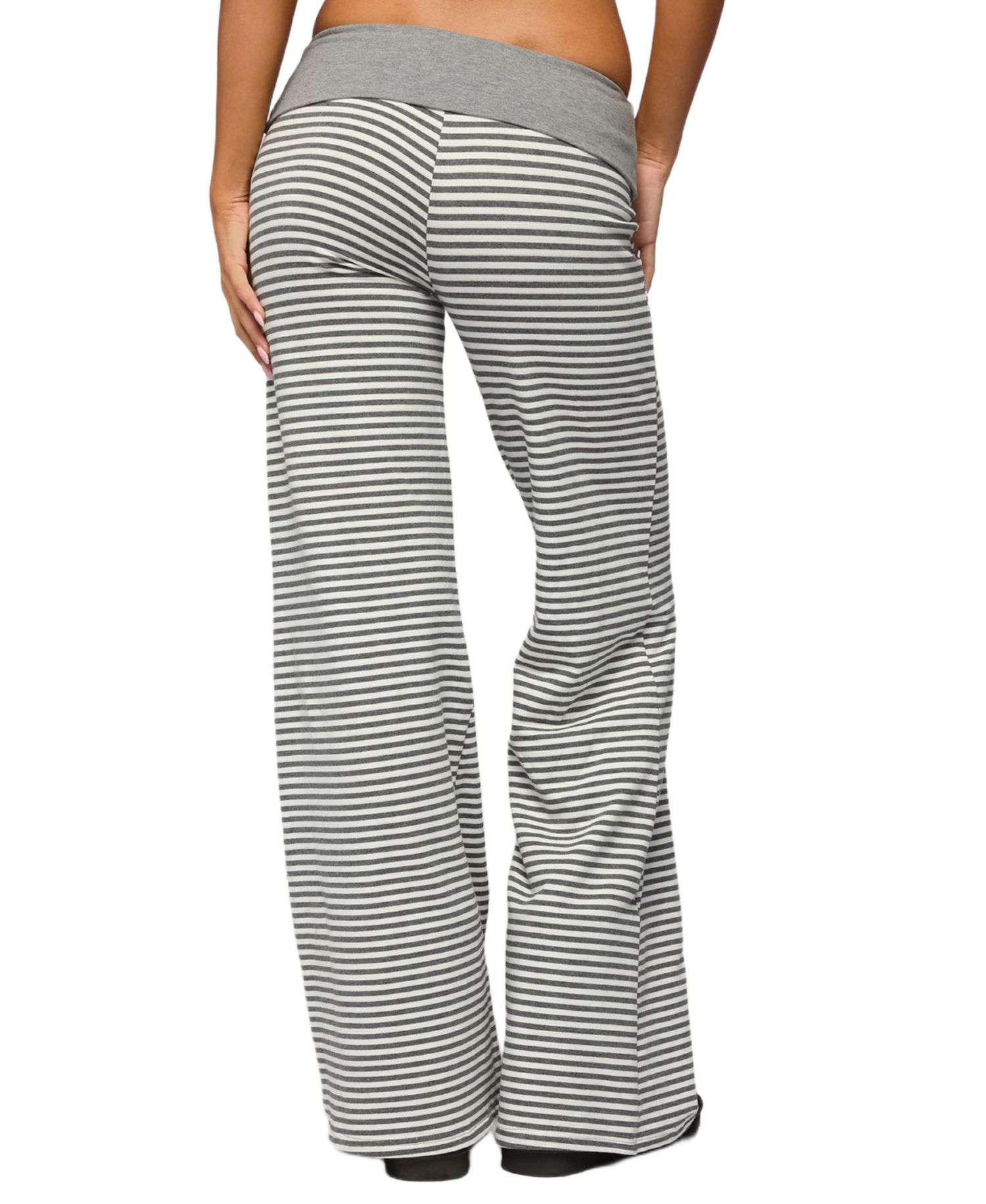 Women's Meggy Striped Foldover Pants