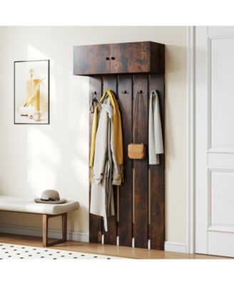 Entryway Wall Coat Rack Wall Mounted Coat Clothes Rack