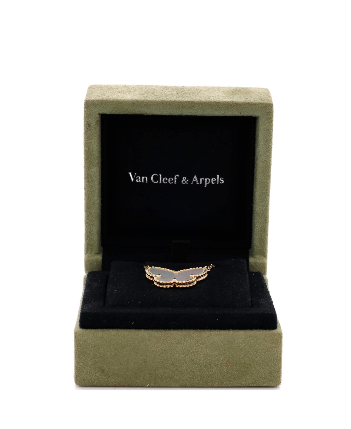 Pre-Owned Van Cleef & Arpels Lucky Alhambra Butterfly Pendant Necklace