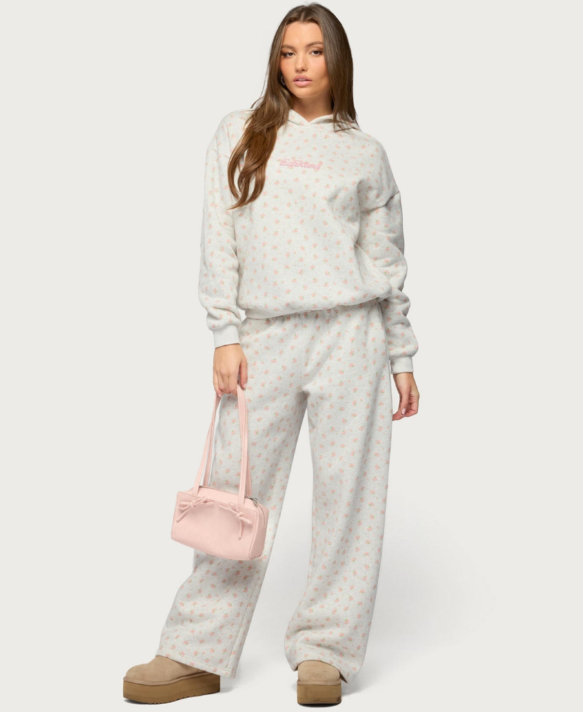 Edikted Womens Flower Power Sweatpants