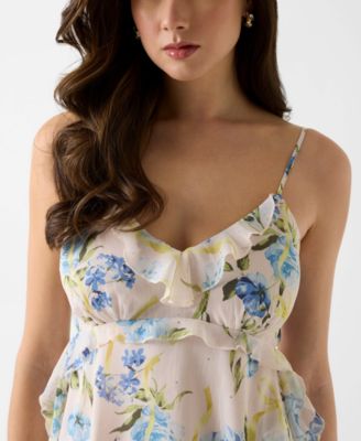 Women's Linda Ruffled V-Neck Tank Top