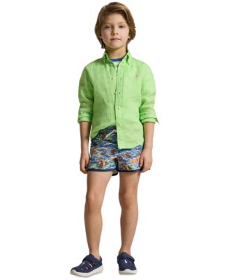 Boys' 2-7 Linen Long-Sleeve Shirt