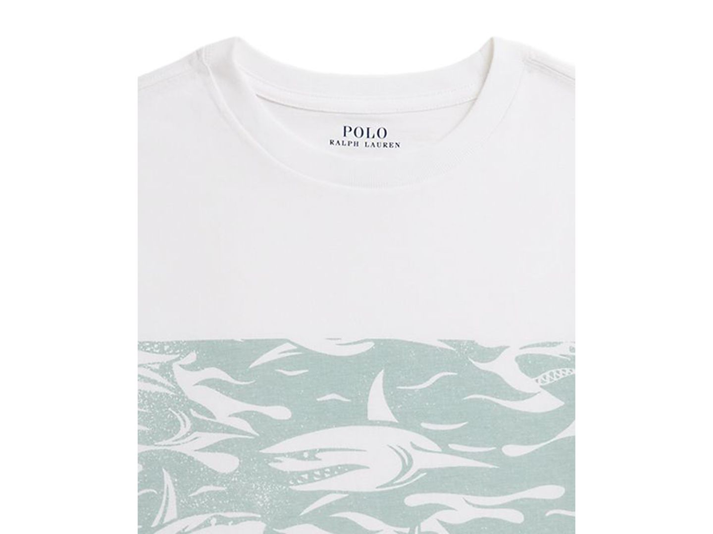 Футболка Polo Ralph Lauren Shark-Print Short-Sleeve Jersey для мальчиков, цвет: Белый — фото 3