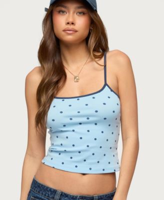 Women's Carlah Contrast Polka Dot Tank Top