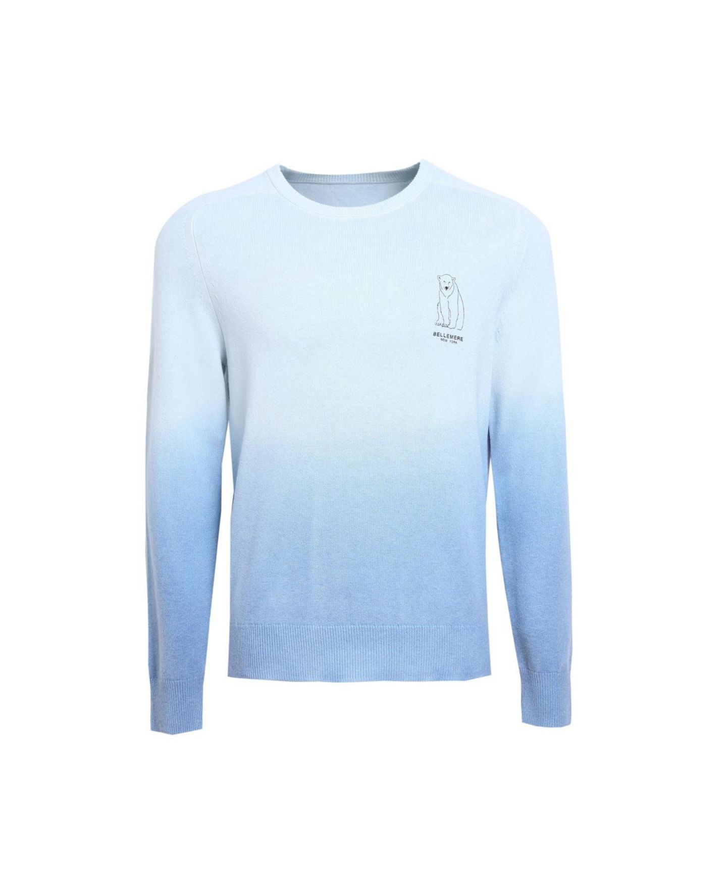 Мужской свитер Bellemere New York Polar Gradient Merino Wool, цвет: Небесно-голубой — фото 4