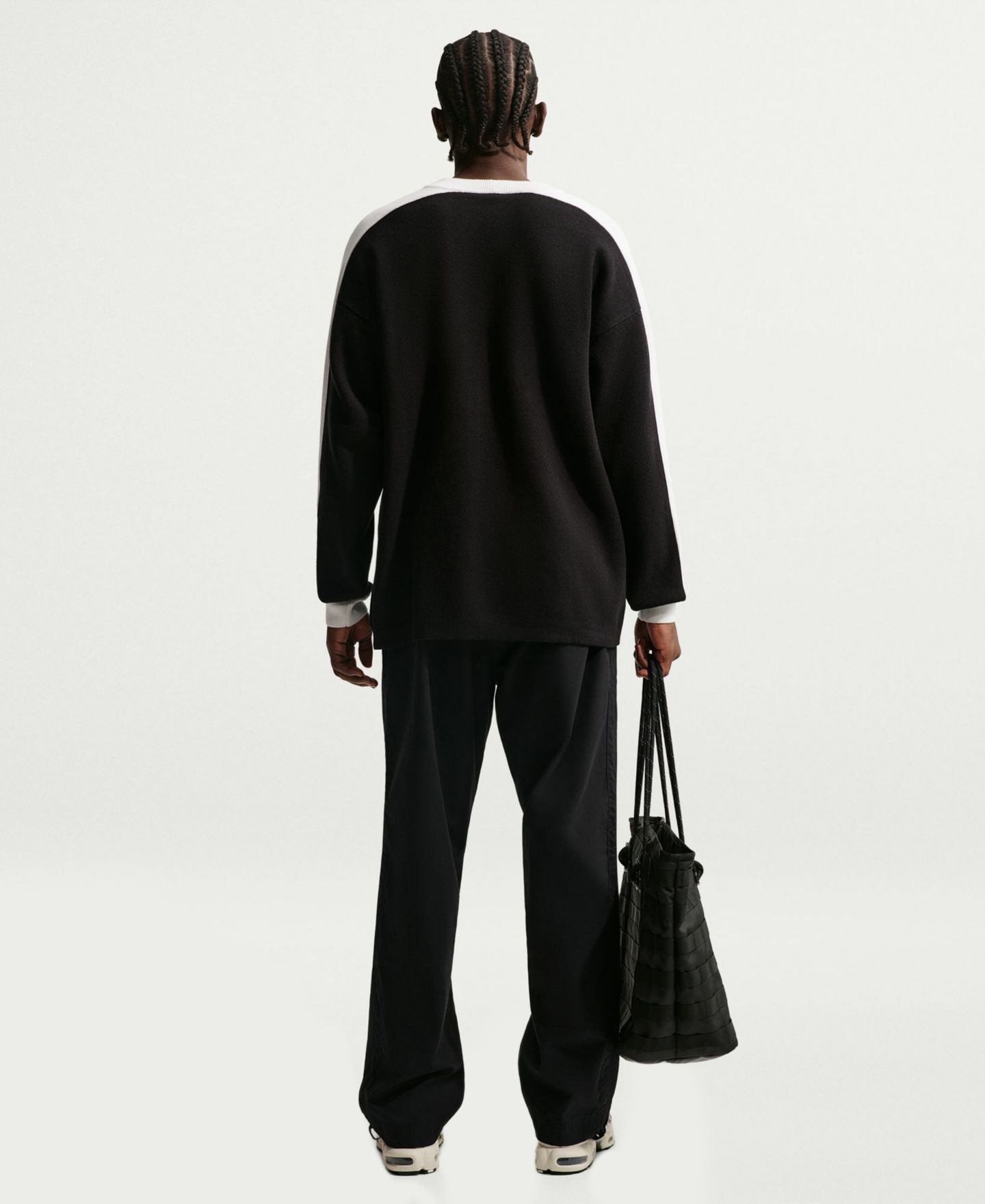 Мужской свитер Nike Sportswear Club Jersey Sweater, цвет: Чёрный / Молочный — фото 5