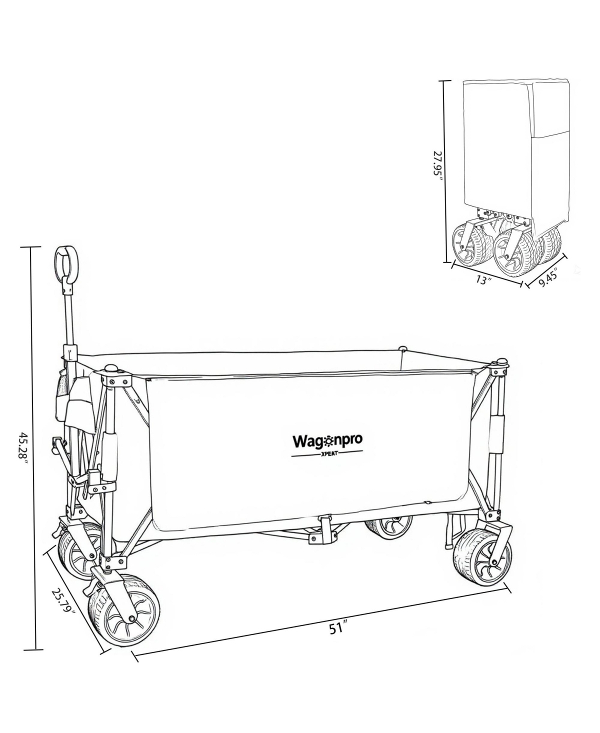 Rainsken Heavy-Duty Collapsible Wagon
