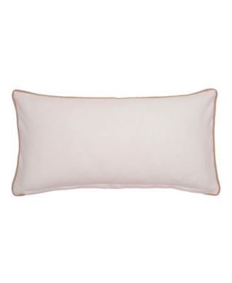 Easter Bunnies in a Row Burlap Embroidered Piped Throw Pillow, 12" x 20"