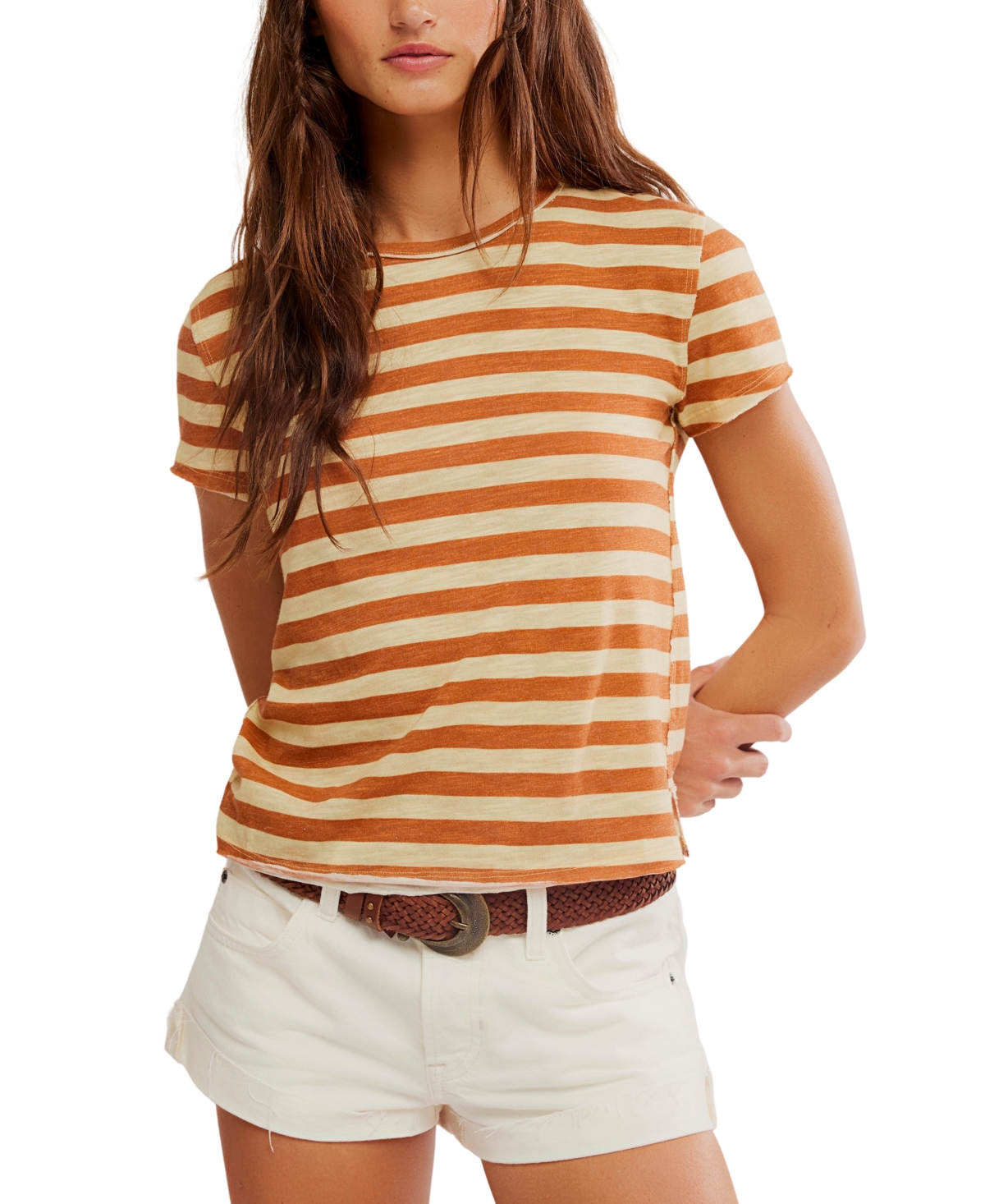 Free People Women's Nora Crewneck Striped T-Shirt