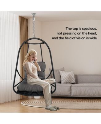 Wicker Rattan Swing Egg Chair without Stand