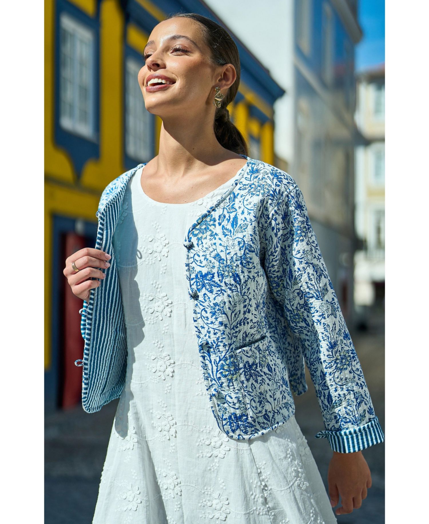 Women's Reversible Cotton Quilted Jacket