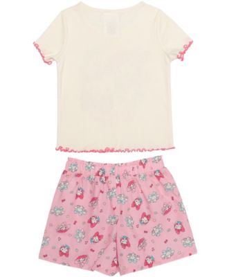 Girls' 2T-6X Crewneck Top and Elastic Shorts, 2-Piece Set