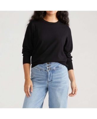 Plus Size Fine Knit Crew Sweater
