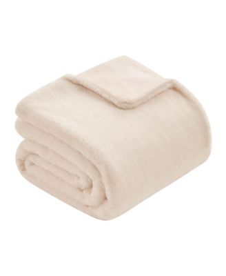 Solid Faux Fur Plush Throw, 50" x 70"