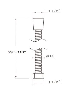 71" Shower Hose Stainless Steel, Extra Long Handheld Shower Head Hose Extension Replacement, Kink-Free Flexible Shower Hose Attachment