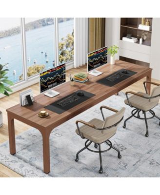 Long Computer Desk, 2 Person Desk for Home Office, Coffee