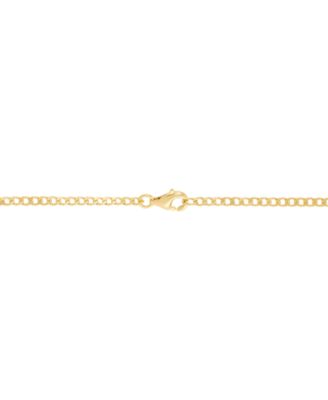 Lab Grown Pink Sapphire (1-3/4 ct. t.w.) Station Necklace in 14k Yellow Gold-Plated Sterling Silver