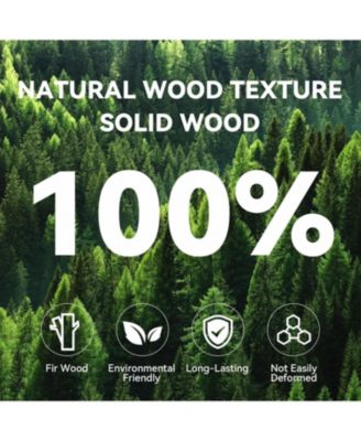 Solid Wood Coffee Table, 47-Inch Living Room Center Table with Shelf, 2-Tier, Smooth Corners, Child-Friendly, Easy Assembly