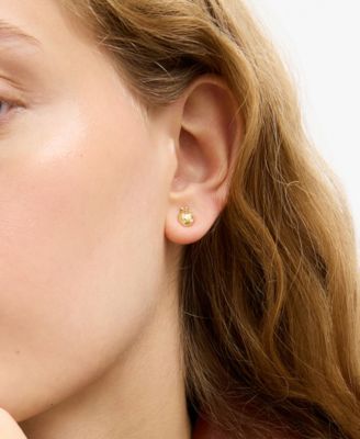 Faux Stone Ladybug Stud Earrings