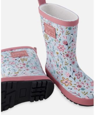 Girl Rain Boots in Rubber Mini Flower Print - Toddler|Child