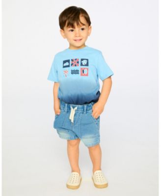 Baby Boys Cotton Short Sleeve T-Shirt Gradient