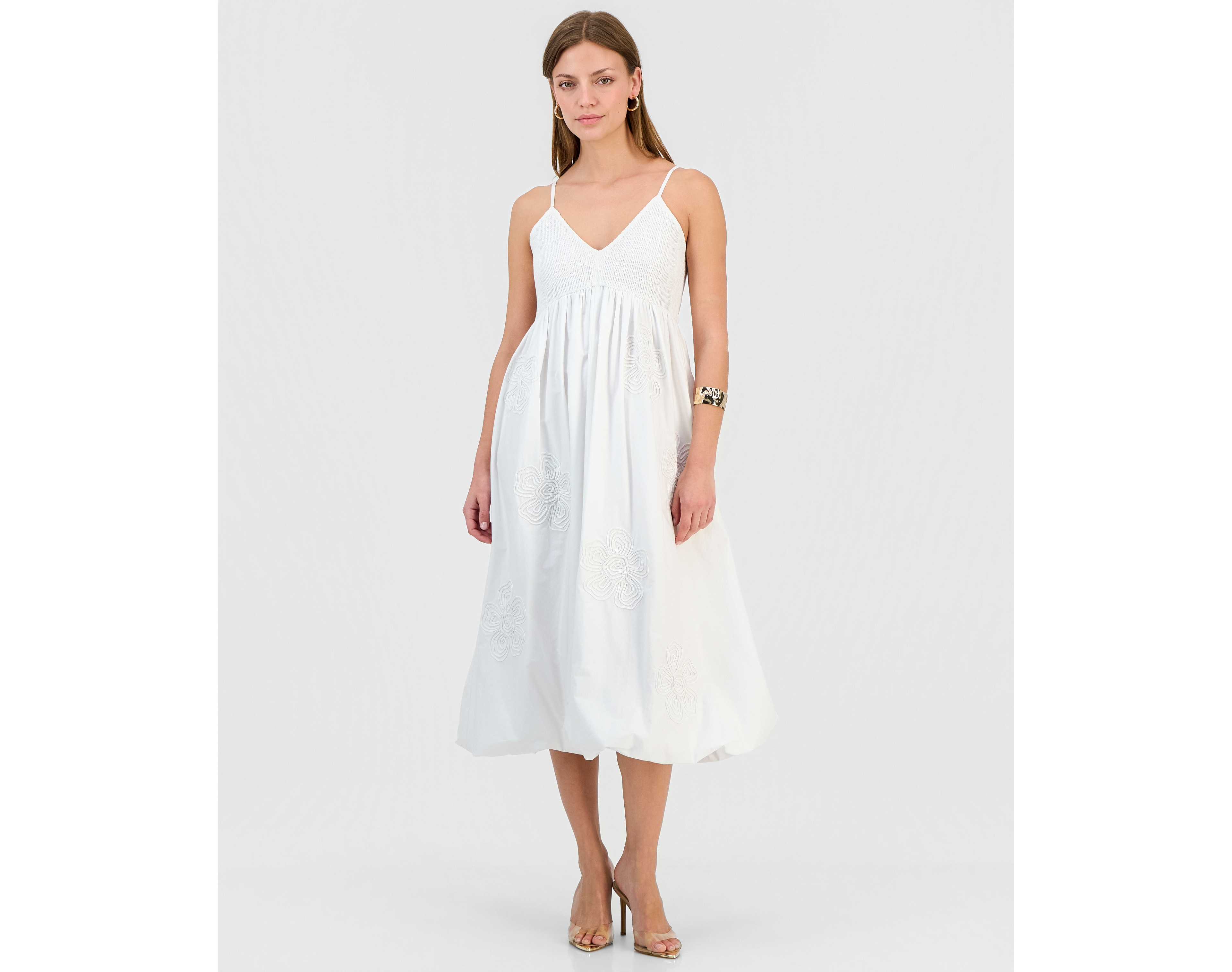 I.n.c. International Concepts Petite Smocked-Bodice Bubble Dress, Macy's Exclusive