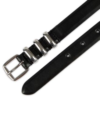 Women's Skinny Triple Metal Keeper Dress Belt