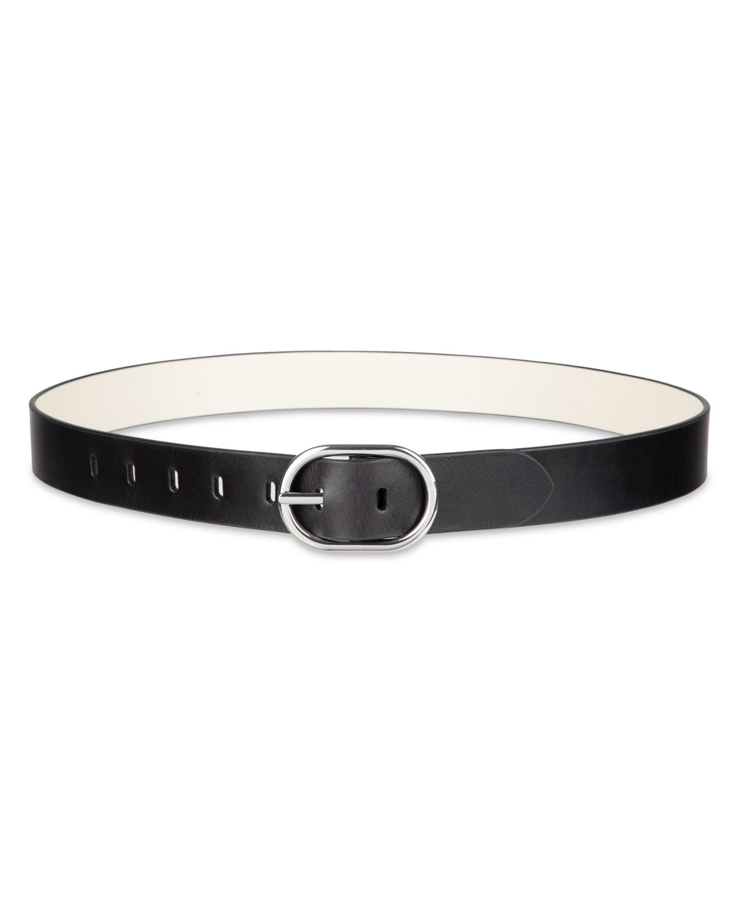 Women's Two-In-One Center Bar Reversible Leather Belt